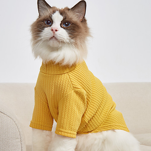 

Dog Cat Shirt / T-Shirt Sweatshirt Solid Colored Basic Leisure Dailywear Casual / Daily Dog Clothes Puppy Clothes Dog Outfits Breathable Blue Yellow Green Costume for Girl and Boy Dog Polyster XS S M