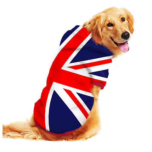 

Dog Hoodie Sweatshirt Print Flag National Flag Fashion Cool Funny Casual / Daily Outdoor Dog Clothes Puppy Clothes Dog Outfits Breathable Blue Costume for Girl and Boy Dog Polyster S M L XL