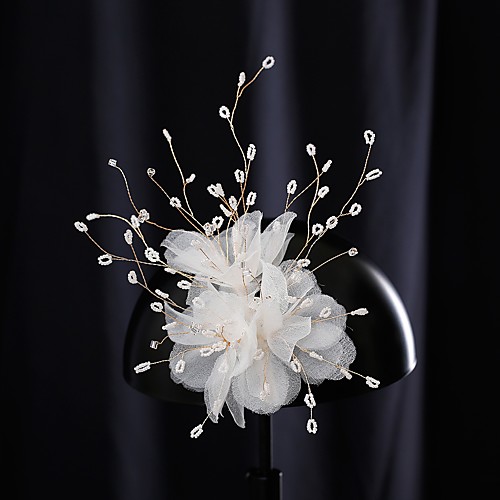 

Elegant Retro Tulle / Net Headpiece with Flower 2pcs Wedding / Special Occasion Headpiece