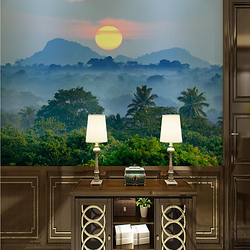 

Mural Wallpaper Wall Sticker Covering Print Print Peel and Stick Removable Forest Sunset Landscape Vinyl PVC Home Décor