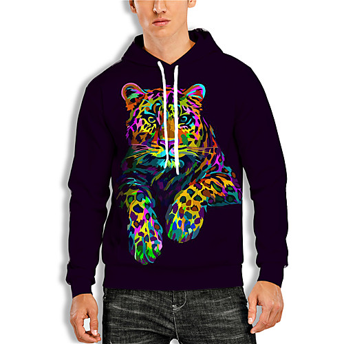

Men's Pullover Hoodie Sweatshirt Graphic 3D Print Hooded Daily 3D Print Basic Casual Hoodies Sweatshirts Long Sleeve Rainbow