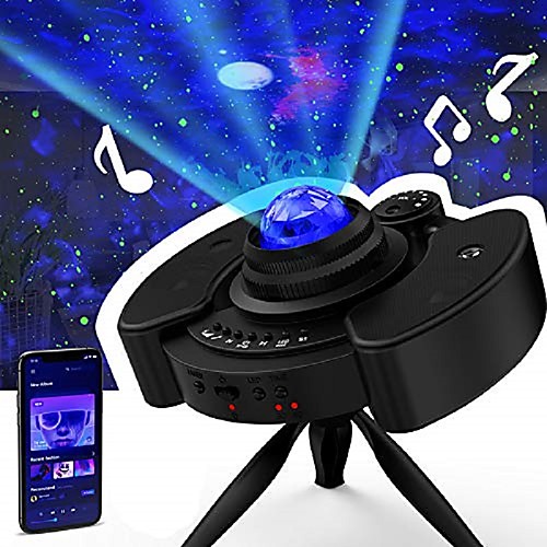 

Star Galaxy Projector Light 116 Remote Control with Bluetooth Music Speaker Laser Light Projector Party Wedding Gift RGBWhite