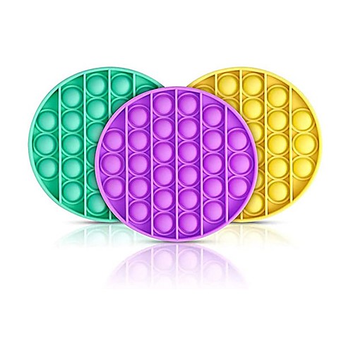 

Push Pop Bubble Sensory Fidget Toy Stress Reliever 3 pcs Stress and Anxiety Relief Parent-Child Interaction Educational Silicone For Kid's Adults' Boys and Girls