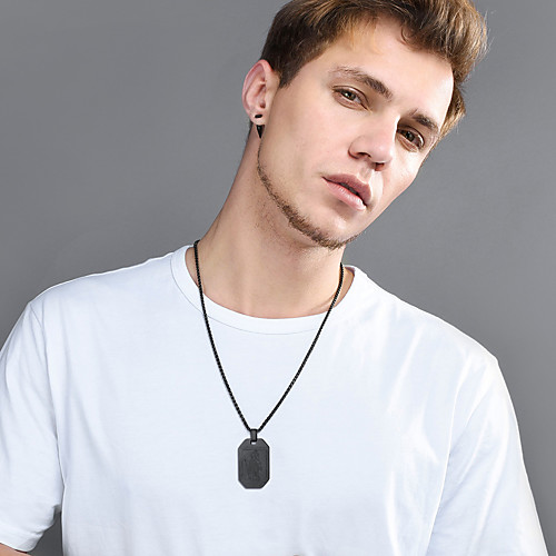 

Women's Men's Pendant Necklace Necklace Fashion Classic Trendy Stainless Steel Silver Gold Black 555 cm Necklace Jewelry For Gift Birthday Party Festival
