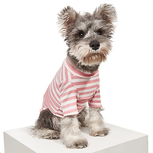 

Dog Shirt / T-Shirt Sweatshirt Striped Basic Dailywear Casual / Daily Dog Clothes Puppy Clothes Dog Outfits Breathable Pink Gray Costume for Girl and Boy Dog Cotton XS S M L XL XXL