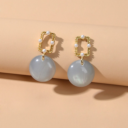 

Women's Drop Earrings Dangle Earrings Geometrical Cute Imitation Pearl Earrings Jewelry Gray For Date Festival