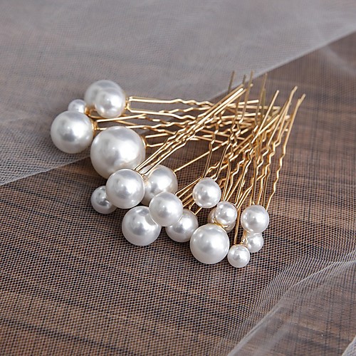 

Elegant Bridal Imitation Pearl / Alloy Headdress with Imitation Pearl 18 Wedding / Special Occasion Headpiece