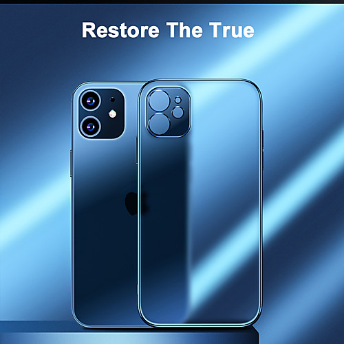 

Phone Case For Apple Back Cover iPhone 12 Pro Max 11 SE 2020 X XR XS Max Plating Frosted Transparent Transparent TPU