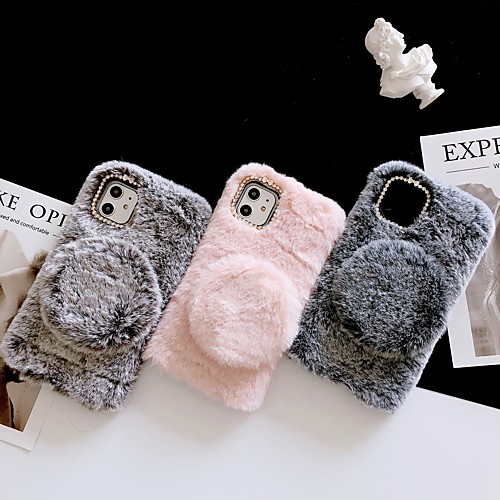 

Phone Case For Apple Back Cover iPhone 12 Pro Max 11 SE 2020 X XR XS Max 8 7 6 Shockproof Solid Color Plush TPU Plush