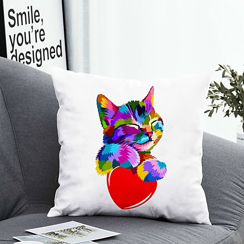 

1 pcs Polyester Pillow Cover Pillow Cover & Insert Simple Classic Square Zipper Polyester Traditional Classic
