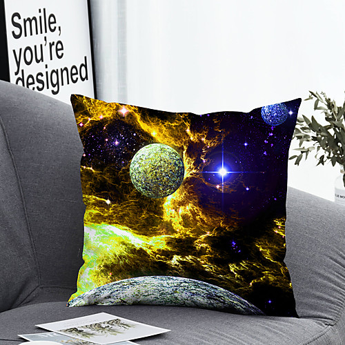 

1 pcs Polyester Pillow Cover Pillow Cover & Insert, 3D Simple Classic Square Zipper Polyester Traditional Classic