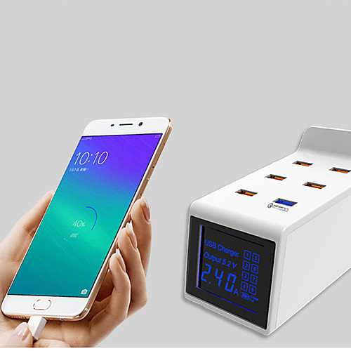 

WINHOW Multi 6 Ports Usb Smart Charger For iPhone Samsung iPad Desktop Wall Adapter Socket Hub Universal QC3.0 Quick Charger