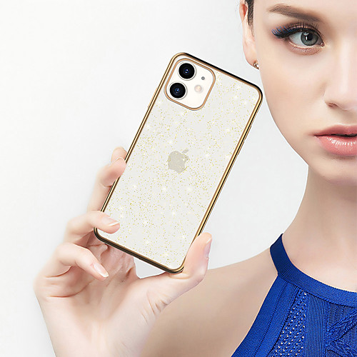 

Phone Case For Apple Back Cover iPhone 12 Pro Max 11 SE 2020 X XR XS Max 8 7 Shockproof Dustproof Transparent Transparent Glitter Shine TPU