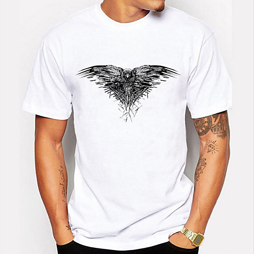 

Men's Unisex T shirt Hot Stamping Animal Plus Size Print Short Sleeve Daily Tops 100% Cotton Basic Casual White