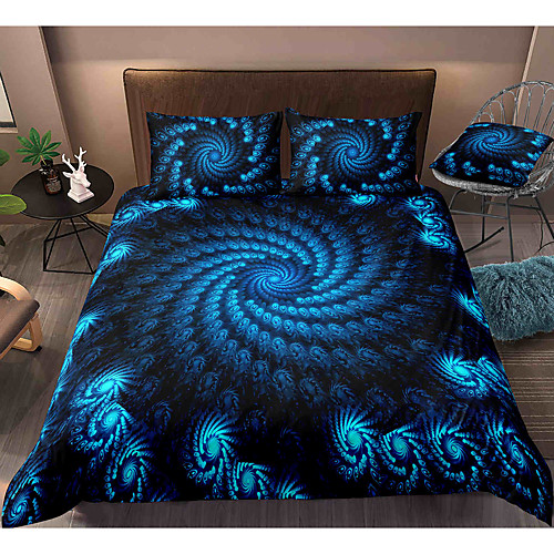 

3D Black Hole 3-Piece Duvet Cover Set Hotel Bedding Sets Comforter Cover with Soft Lightweight Microfiber, Include 1 Duvet Cover, 2 Pillowcases for Double/Queen/King(1 Pillowcase for Twin/Single)