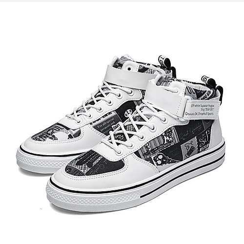 

Unisex Sneakers Skate Shoes Casual Daily Walking Shoes Canvas Breathable Non-slipping Black / White White / Yellow Yellow Color Block Fall Spring