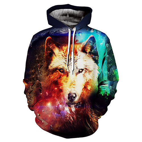 

Men's Pullover Hoodie Sweatshirt 3D Print Hooded 3D Print 3D Print Hoodies Sweatshirts Long Sleeve Loose Yellow Gray White