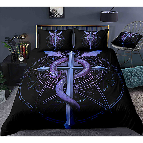 

Easter Cross 3-Piece Duvet Cover Set Hotel Bedding Sets Comforter Cover with Soft Lightweight Microfiber, Include 1 Duvet Cover, 2 Pillowcases for Double/Queen/King(1 Pillowcase for Twin/Single)