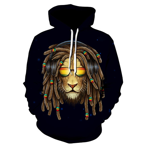 

Men's Pullover Hoodie Sweatshirt 3D Print Hooded 3D Print 3D Print Hoodies Sweatshirts Long Sleeve Loose Yellow Gray Black
