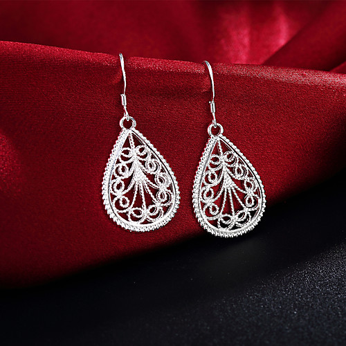 

Women's Drop Earrings Dangle Earrings Geometrical Precious Fashion Silver Plated Earrings Jewelry Silver For Christmas Party Evening Street Gift Date 1 Pair