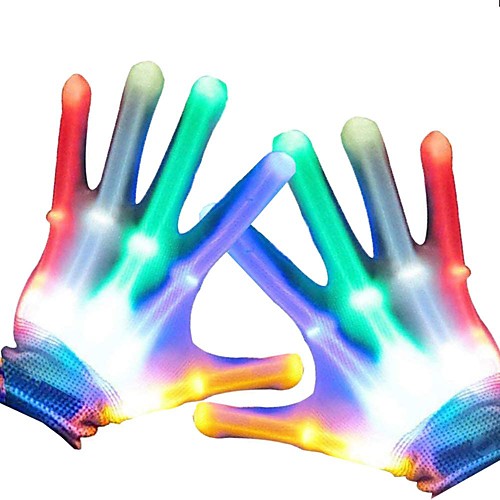 

LED Flashing Magic Gloves for Kid Adult Glow In The Dark Light Up Finger Tip Lighting Toys for Children Novelty Christmas Goods