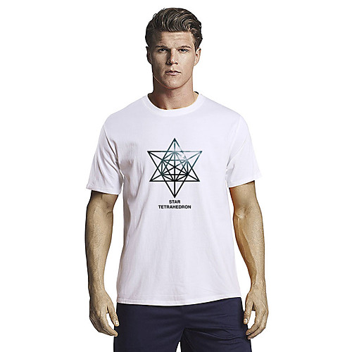 

Men's Unisex T shirt Other Prints Graphic Plus Size Short Sleeve Casual Tops 100% Cotton Basic White Black Blue