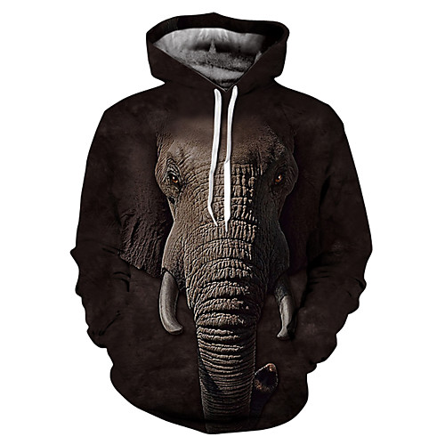 

Men's Plus Size Pullover Hoodie Sweatshirt 3D Print Hooded 3D Print 3D Print Hoodies Sweatshirts Long Sleeve Loose Army Green Green Coffee