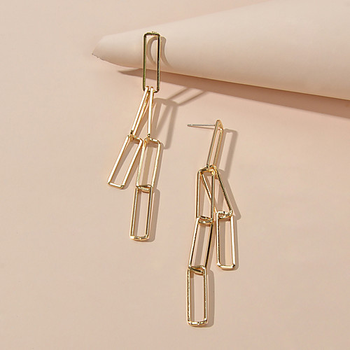 

Women's Dangle Earrings Geometrical Trendy Earrings Jewelry Silver / Gold For Street Festival 1 Pair