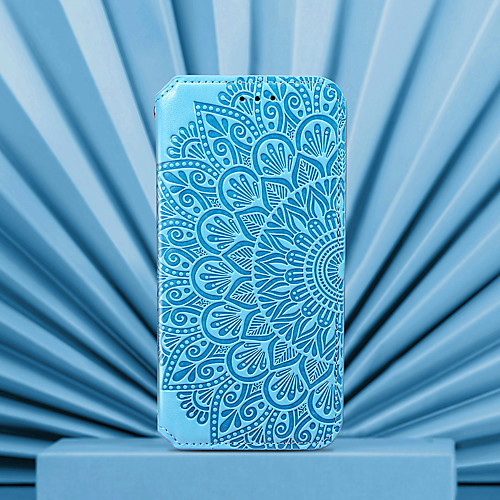 

Phone Case For Apple Full Body Case Leather iPhone 12 Pro Max 11 SE 2020 X XR XS Max 8 7 Shockproof Embossed Magnetic Flower / Floral Solid Color PU Leather TPU