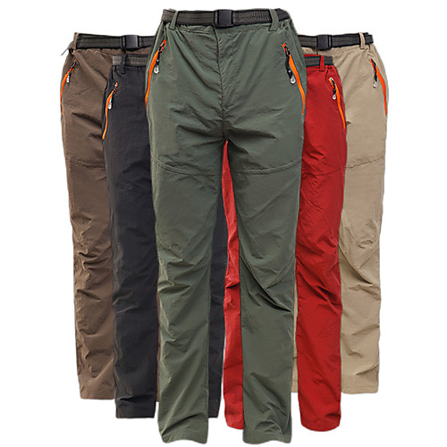 

Women's Hiking Pants Trousers Summer Outdoor Waterproof Sunscreen Multi-Pockets Quick Dry Zipper Pocket Pants / Trousers Bottoms Red Army Green Grey Khaki Black Hunting Fishing Climbing S M L XL XXL