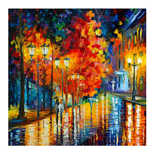 

Oil Painting Hand Painted Square Abstract Modern Stretched Canvas
