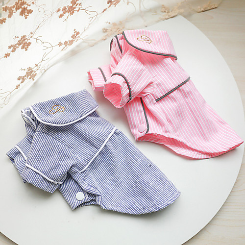 

Dog Cat Shirt / T-Shirt Pajamas Solid Colored Basic Adorable Cute Dailywear Casual / Daily Dog Clothes Puppy Clothes Dog Outfits Breathable Blue Pink Costume for Girl and Boy Dog Polyester XS S M L XL