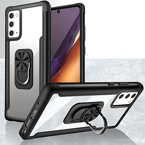

Ring Phone Case for Samsung Galaxy Note 20 / Note 20 Ultra with Built in 360 Rotating Ring Kickstand Clear Back Cover Coque for Samsung Galaxy A51 A71 A30 A50s