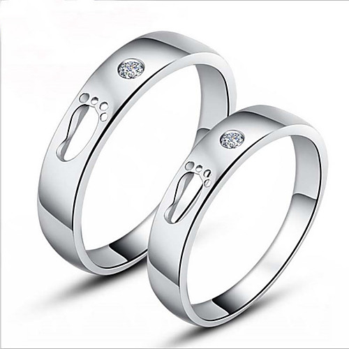 

Couple Rings Synthetic Diamond Solitaire Silver S925 Sterling Silver Love Precious Elegant Fashion 1 Pair Adjustable / Couple's / Adjustable Ring