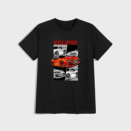 

Men's Unisex T shirt Hot Stamping Portrait Plus Size Print Short Sleeve Casual Tops 100% Cotton Casual Fashion Black