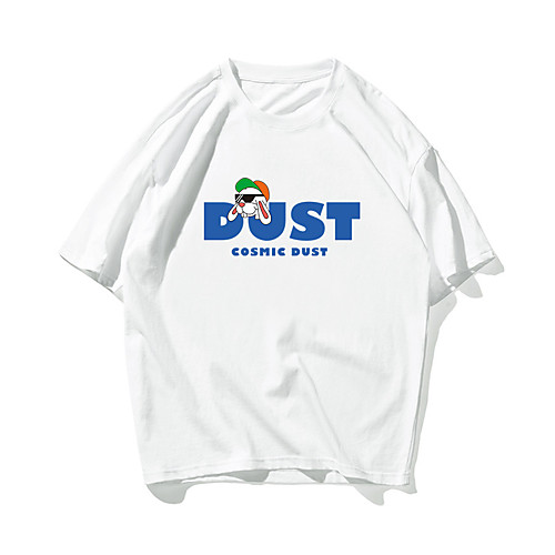 

Men's Unisex T shirt Hot Stamping Letter Plus Size Print Short Sleeve Daily Tops 100% Cotton Basic Casual White Black