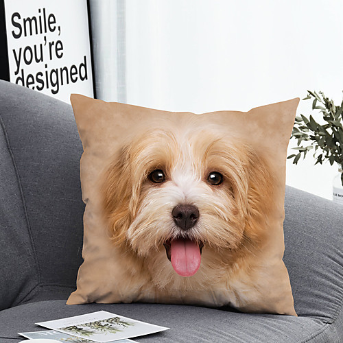 

1 pcs Polyester Pillow Cover Pillow Cover & Insert, 3D Simple Classic Square Zipper Polyester Traditional Classic