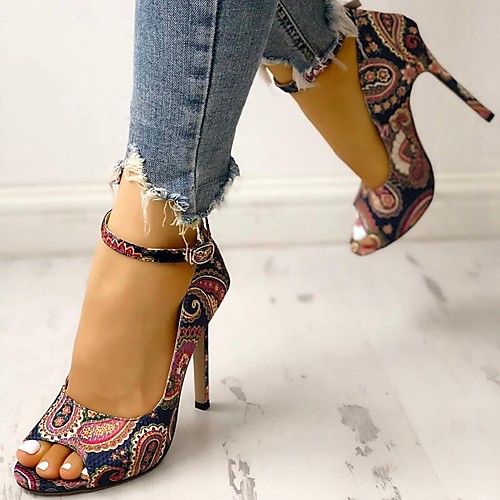 

Women's Heels Stiletto Heel Round Toe Daily PU Dark Blue