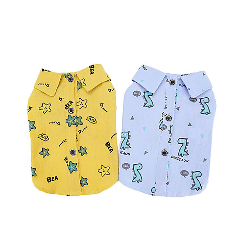 

Dog Cat Shirt / T-Shirt Vest Plants Print Elegant Adorable Cute Dailywear Casual / Daily Dog Clothes Puppy Clothes Dog Outfits Breathable Yellow Blue Costume for Girl and Boy Dog Polyster S M L XL XXL