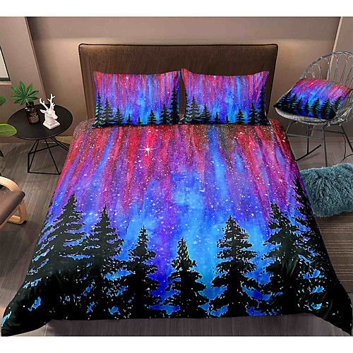 

Forest 3-Piece Duvet Cover Set Hotel Bedding Sets Comforter Cover with Soft Lightweight Microfiber, Include 1 Duvet Cover, 2 Pillowcases for Double/Queen/King(1 Pillowcase for Twin/Single)