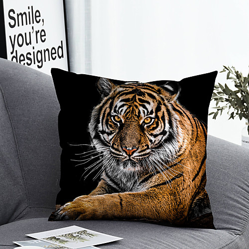 

1 pcs Polyester Pillow Cover Pillow Cover & Insert, 3D Simple Classic Square Zipper Polyester Traditional Classic