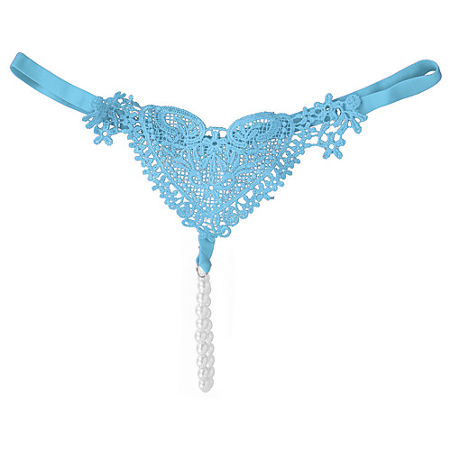 

Women's Hole G-strings & Thongs Panties Micro-elastic Low Waist 1 PC Blue One-Size