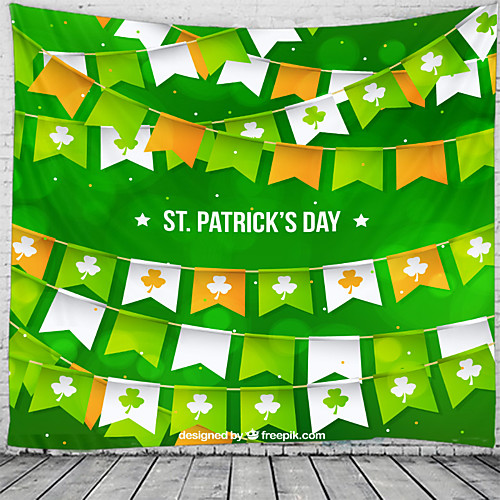 

Happy St. Patrick's Day Wall Tapestry Art Decor Blanket Curtain Hanging Home Bedroom Living Room Decoration