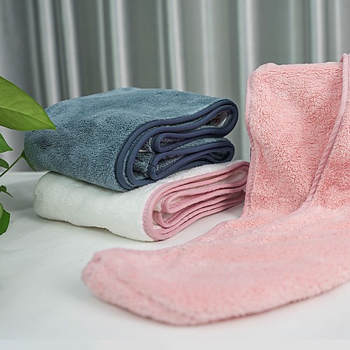 

Hair Towel Wrap Dry Hair Hat Bath Hair Cap Hair Drying Towel with Button