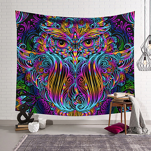 

Wall Tapestry Art Decor Blanket Curtain Hanging Home Bedroom Living Room Decoration Polyester Color Owl
