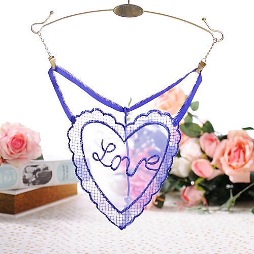 

Women's 1 PC Hole G-strings & Thongs Panties - Normal Low Waist Blue White Black One-Size