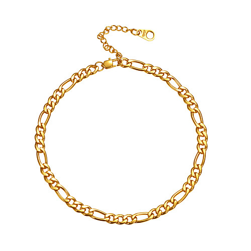 

Leg Chain Stylish Simple Women's Body Jewelry For Gift Date Figaro Titanium Steel Silver Gold 1 pc