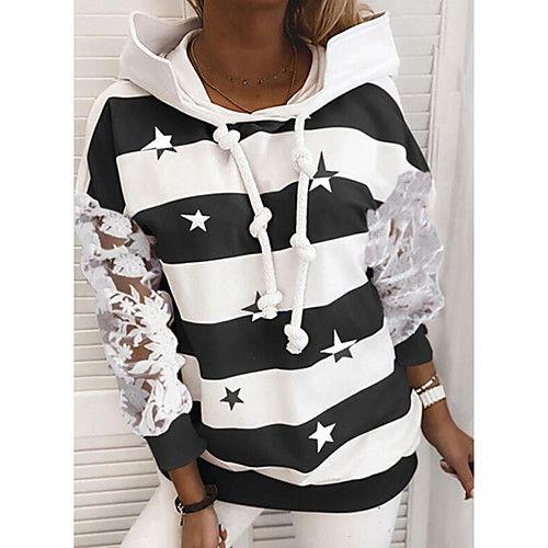 

Women's Hoodie Pullover Color Block Tie Dye Daily Basic Hoodies Sweatshirts Cotton Loose Blue Blushing Pink Black