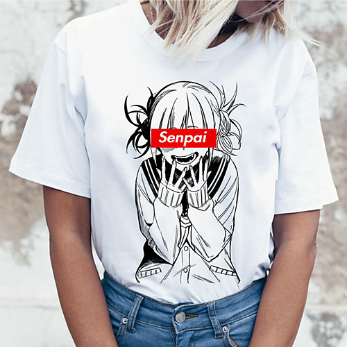 

Inspired by My Hero Academia / Boku No Hero Ahegao Cosplay Costume T-shirt Polyester / Cotton Blend Graphic Prints Printing Harajuku Graphic T-shirt For Women's / Men's