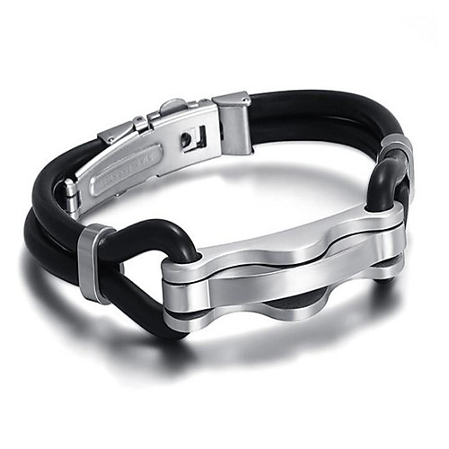 

Men's Bracelet Bangles Classic Flower Stylish Titanium Steel Bracelet Jewelry Silver For Party Evening Gift Date Festival